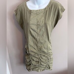 XCVI Olive Green Aviana Ruched Mini Dress M 
Core Wearable travel dress